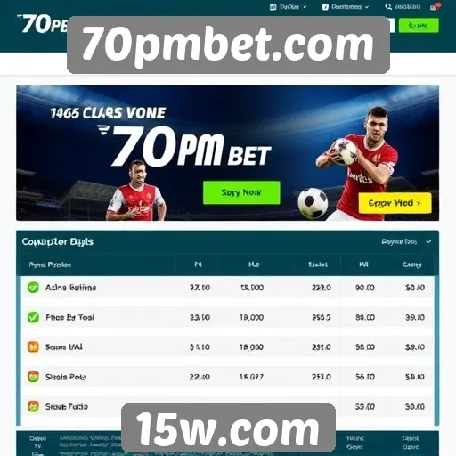 Promoções e bônus oferecidos em 70pmbet.com
